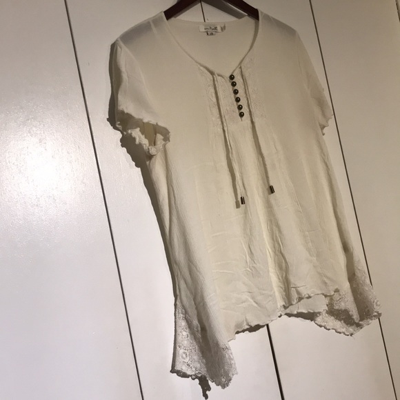 Simply Noelle Women’s blouse size L/XL (12-14) color white - Picture 8 of 9